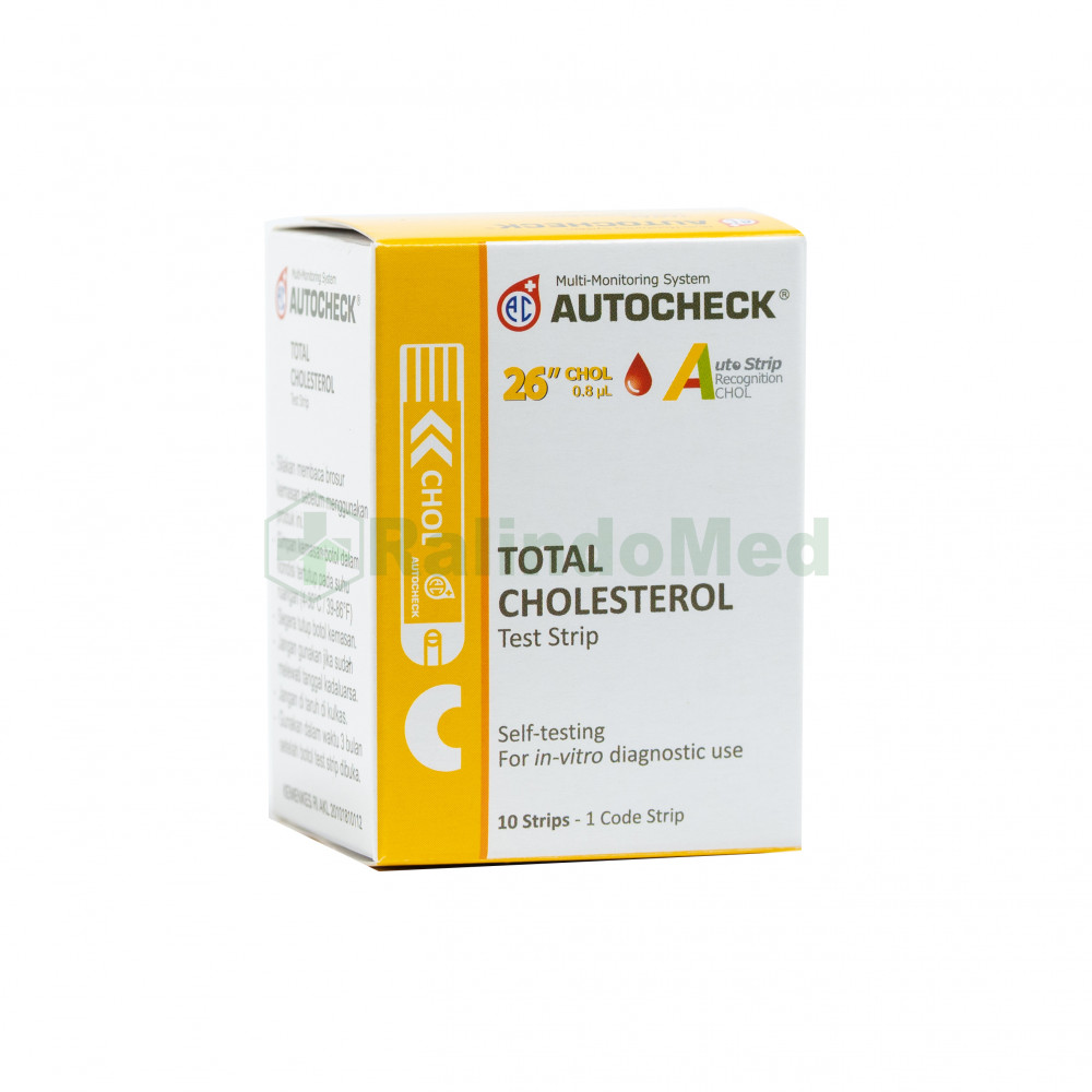 Strip Autocheck Cholesterol / Kolesterol / Refill isi 10