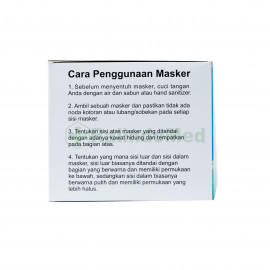 Sella Masker Pelindung Muka / Face Mask Ear Loop 3 Ply (isi 50pc)